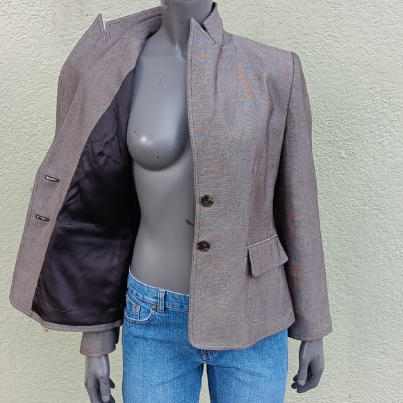ELLEN TRACY LINDA ELLARD LADIES VINTAGE COTTON/SILK BLEND LUXURY BLAZER